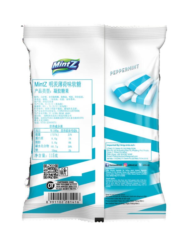 Mintz Mint Gummy Candies 115g – Indonesian Import, Assorted Flavours