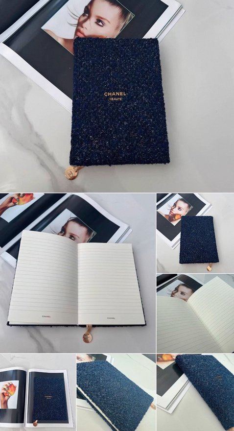 Chanel Style A5 Tweed Notebook