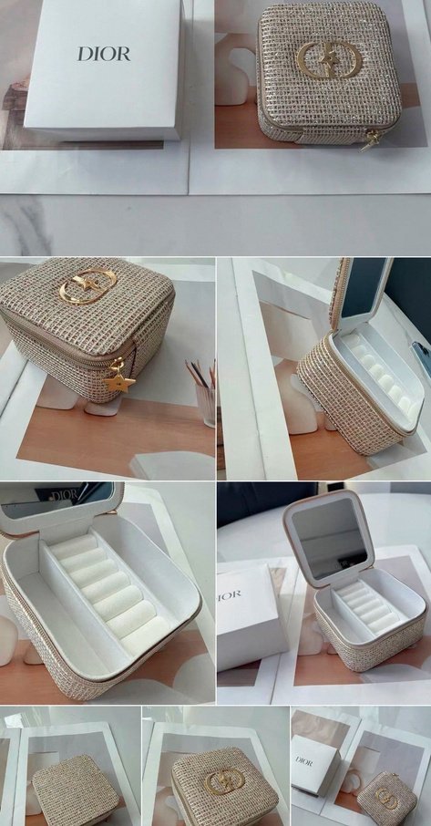 Dior Style Gold Jewelry Box
