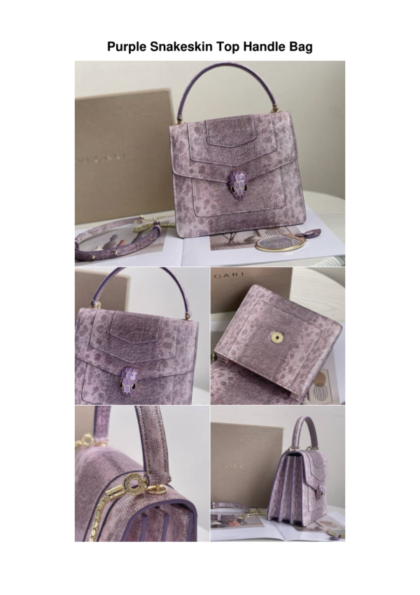 Purple-Snakeskin-Top-Handle-Bag Purple Snakeskin Top Handle Bag