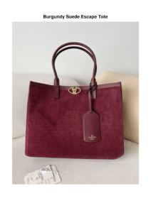 Burgundy Suede Escape Tote