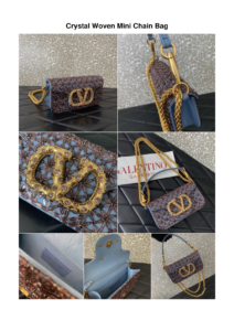 Crystal Woven Mini Chain Bag