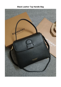Black Leather Top Handle Bag