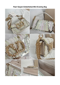 Pearl Sequin Embellished Mini Evening Bag