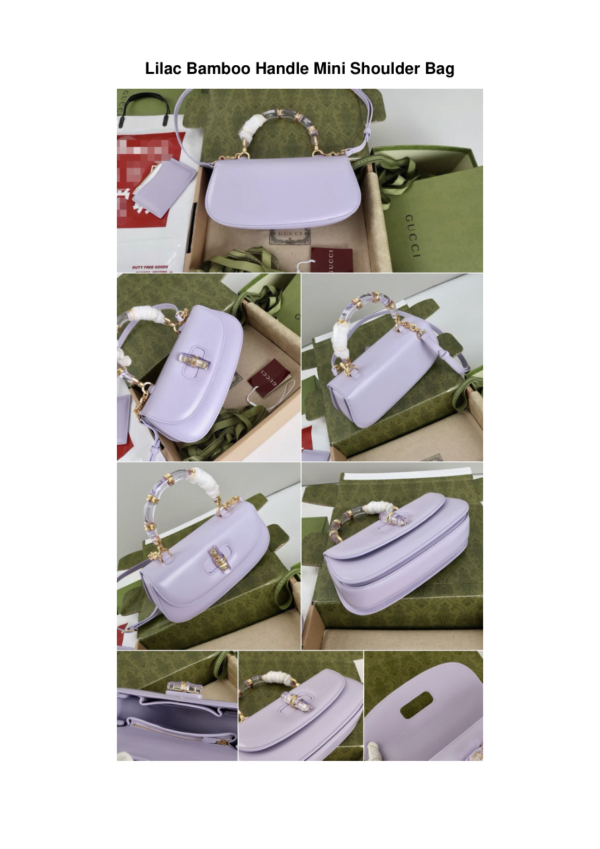 Lilac-Bamboo-Handle-Mini-Shoulder-Bag Lilac Bamboo Handle Mini Shoulder Bag