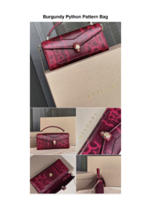 Burgundy Python Pattern Bag