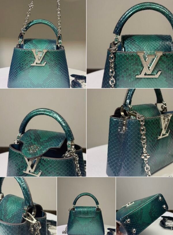 Emerald-Python-Mini-Top-Handle-Bag Emerald Python Mini Top Handle Bag