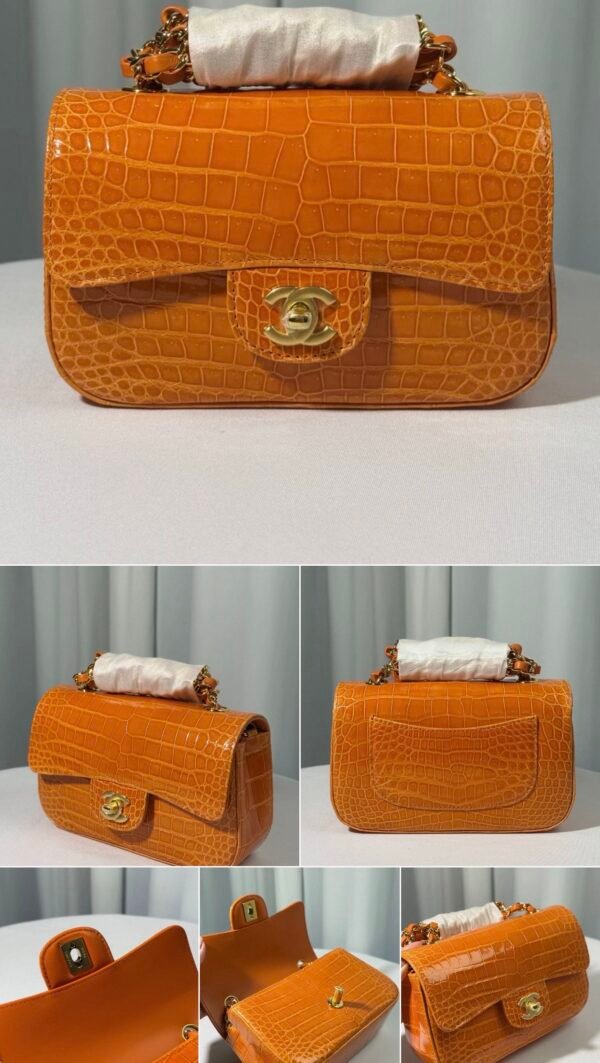 CF 20 Mini Crocodile Chain Bag
