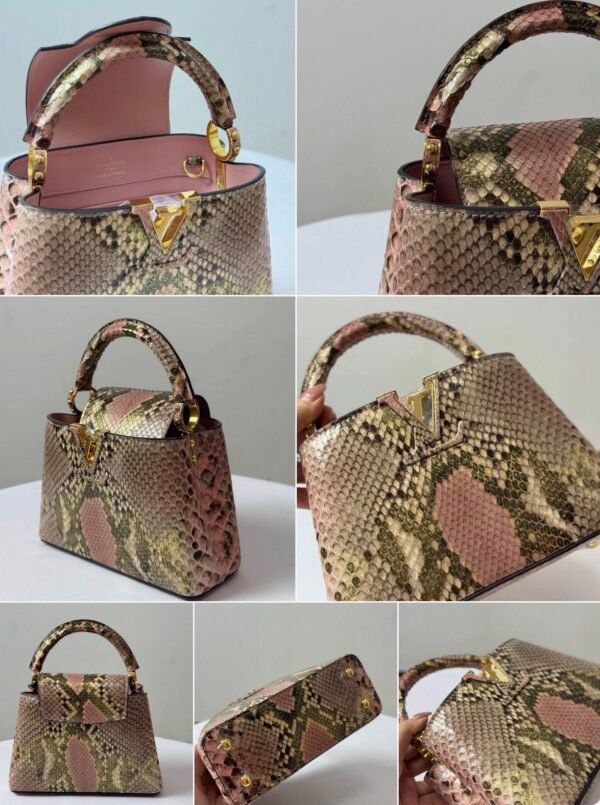 21 cm Mini Python Top Handle Bag