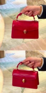 Red Serpenti Style Top Handle Bag