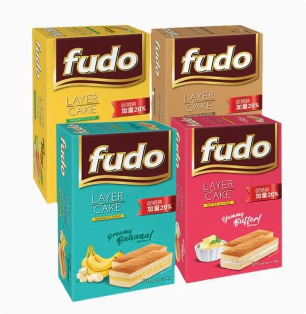 Fudo Layer Cake 108g - Pandan & Banana Flavors