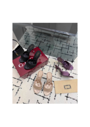 Two-Tone Pointed Slingback Heels