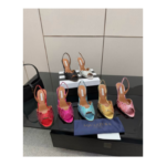 Metallic Strap Pointed-Toe Pumps