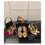 Metallic Chain Strap Evening Sandals