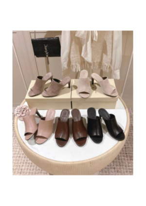 Classic Buckle Heeled Mules