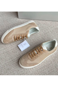 Mesh and Suede Low-Top Sneakers