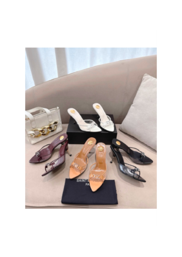 Decorative Buckle Heeled Sandals