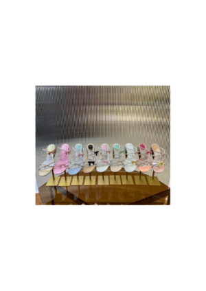 Crystal Butterfly Block-Heel Mules