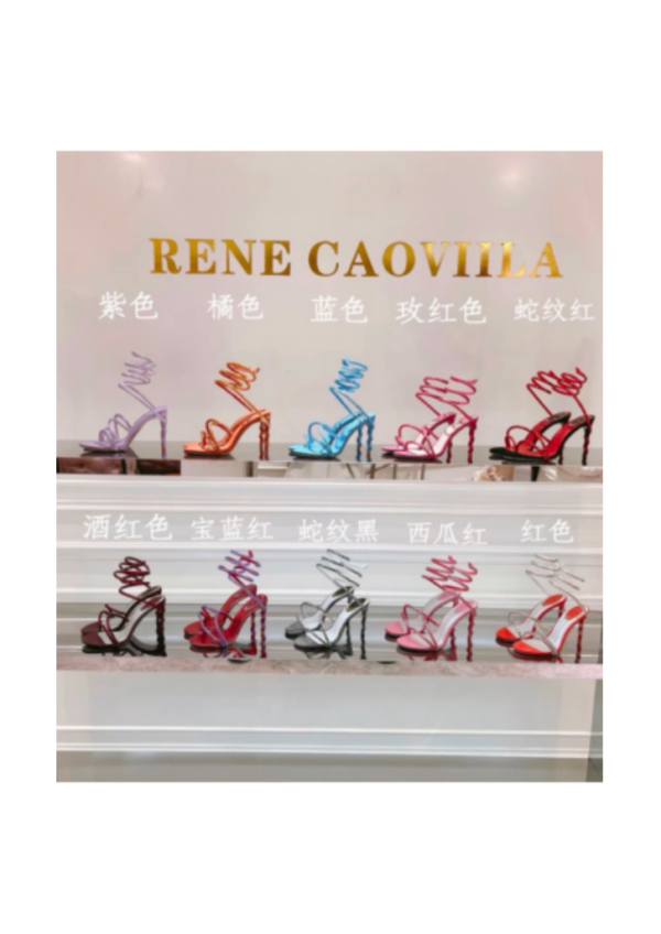 Crystal Coil-Strap Evening Heels