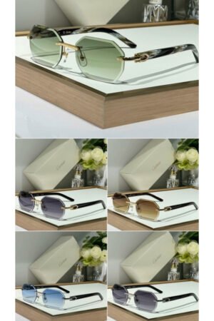 Angular Mixed-Material Fashion Eyewear - 44