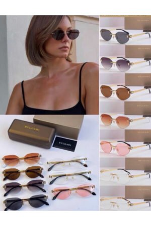 Oval Metal-Temple Sunglasses