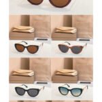 Narrow Oval Metal-Temple Sunglasses