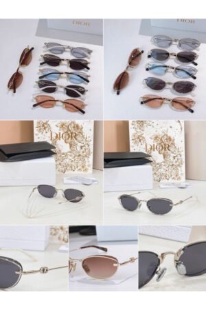 Petite Rimless Oval Sunglasses