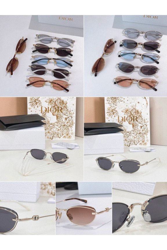 Petite Rimless Oval Sunglasses