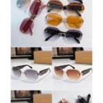 Rimless Oval Gradient Sunglasses