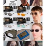 Rectangular Metal-Frame Sunglasses