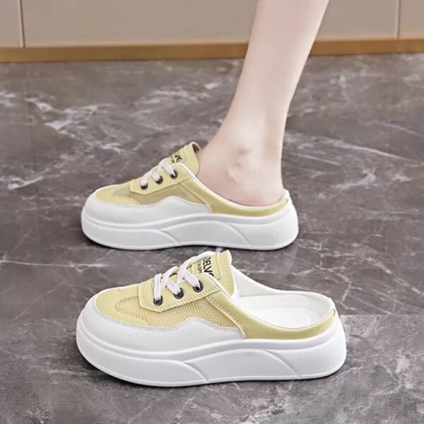 Baotou Half Slippers for Women's Summer Outer Wear 2025 New Super Popular Heelless Moral Training Shoes Lazy One-Legged Casual Women's Shoes Baotou Half Slippers for Women's Summer Outer Wear 2025 New Super Popular Heelless Moral Training Shoes Lazy One-Legged Casual Women's Shoes