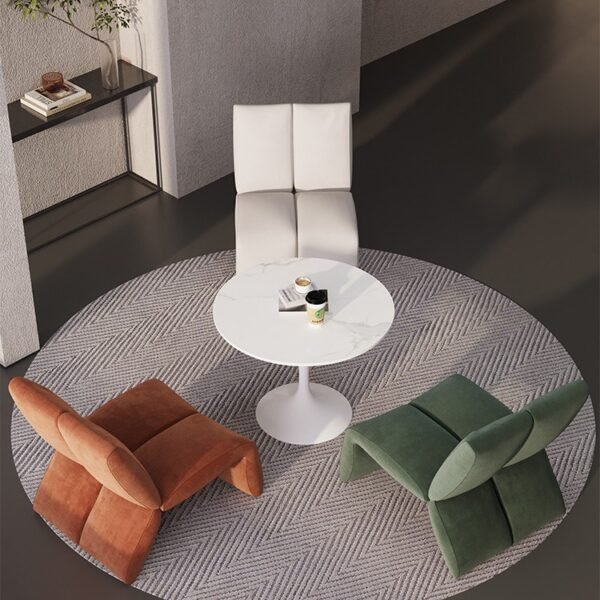 Internet celebrity single sofa special-shaped designer negotiation table and chair combination one table and two chairs creative leisure beauty salon Hotel