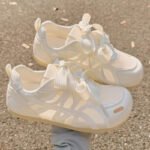 White Sneakers for Women 2026 New Summer Mesh Shoes Breathable German Training Shoes Thin Soft Sole Comfortable Casual Sports Shoes