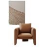 Italian-Style Light Luxury Single Sofa Chair Designer Living Room Office Reception Area Leisure Chair Minimalist Solid Wood with Armrests