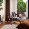 New Chinese Style Mid-Century Style Solid Wood Living Room Single Leisure Sofa Chair Classical B&B Hotel Living Room Reception Sofa