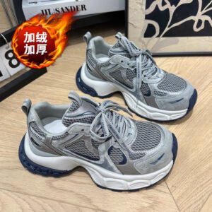 Women’s Dad Shoes 2025 Autumn and Winter New Versatile Thick-Soled Height-Increasing Double-Cotton Casual Plush Platform Sneakers Cotton Shoes