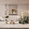 Internet celebrity single sofa special-shaped designer negotiation table and chair combination one table and two chairs creative leisure beauty salon Hotel