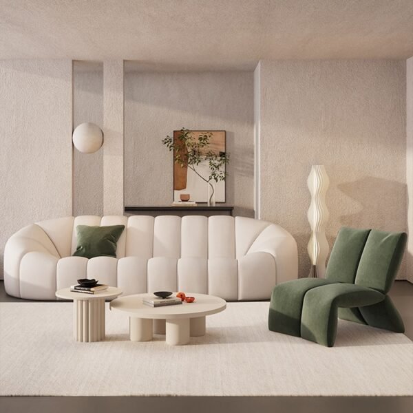 Internet celebrity single sofa special-shaped designer negotiation table and chair combination one table and two chairs creative leisure beauty salon Hotel