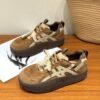 Retro Thick-Soled Gat-Style Sneakers for Women, 2026 Spring New Versatile Casual Sports Shoes, Height-Increasing Dad Shoes