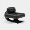 Black peach K Hotel Villa living room single sofa Italian Modern Art minimalist shaped metal fishtail leisure chair