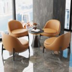 Light Luxury Single Sofa Chair Sales Office Negotiation Table and Chair Combination Modern Business Leisure Reception Meeting Negotiation Sofa