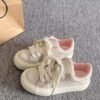 All-Match White Shoes Women's Ins Trendy Soft Sole Board Shoes 2025 New Spring Student's Thick Sole Casual Sports Bread Shoes