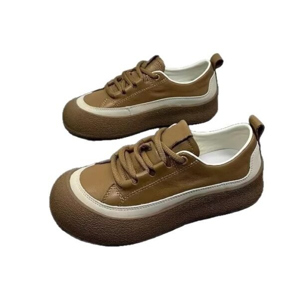Thick-Soled Moral Training Shoes for Women 2025 Spring & Fall New Versatile Retro Heightening Casual White Shoes Popular Sports Sneakers