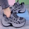 Lightweight Dad Sneakers for Petite Women, 2026 New Spring Hot-Selling Women's Shoes, Thick-Soled Height-Increasing Outdoor Sports Casual Shoes