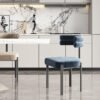 Designer dining chair Italian simple creative semi-arc back chair home dressing chair coffee shop leisure negotiation chair