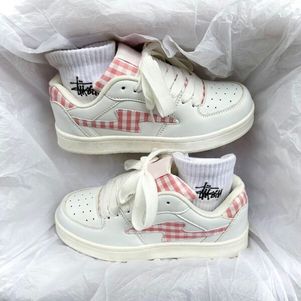 Korean-Style Women's Sneakers 2025 New Spring and Autumn Height-Increasing Thick-Soled White Shoes Versatile Chic Shoes Student Bread Shoes