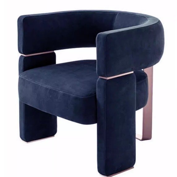 Modern Minimalist Fabric Discussion Leisure Sofa Chair Designer Single Chair Internet Celebrity Chair Nordic Metal Leisure Chair