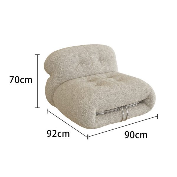 Nordic Creative Designer Hippo Sofa Vintage Steel Teeth Leisure Lazy Recliner New Simple Single Sofa Chair