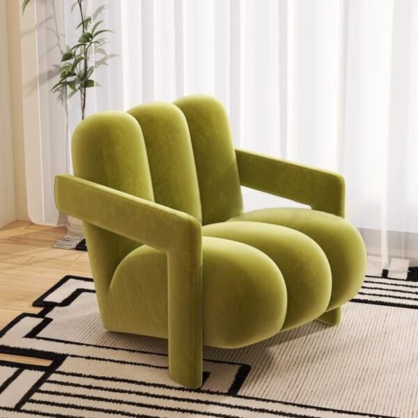 French Cream Style Casual Chair Designer Lazy Lamb Velvet Living Room Balcony Modern Simple Single Sofa Chair