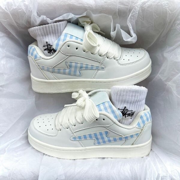 Korean-Style Women's Sneakers 2025 New Spring and Autumn Height-Increasing Thick-Soled White Shoes Versatile Chic Shoes Student Bread Shoes